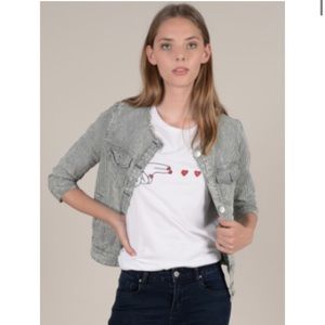 Lili Sidonio Striped Denim Jacket